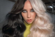 Half Black Half Blonde Hair