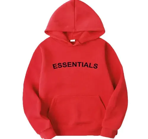 Essentials-pullover-Red-Hoodie