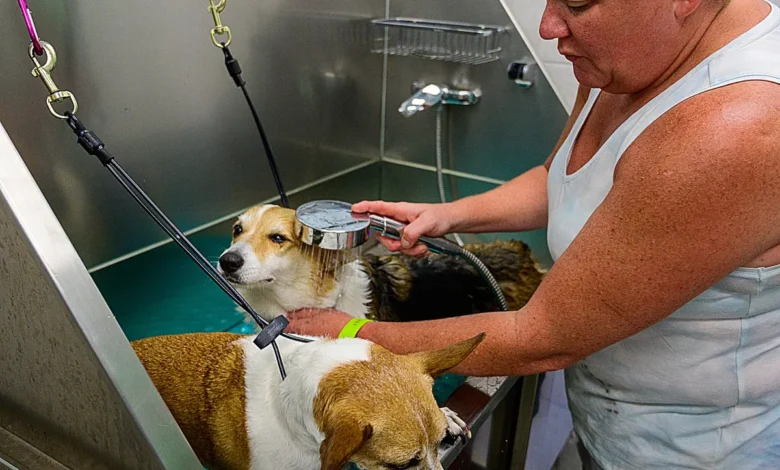 Self-service dog bath